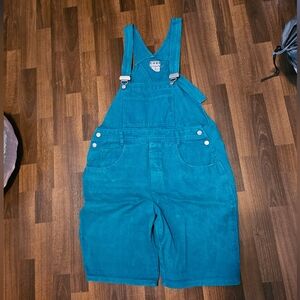 Large turquoise overalls (shorts)